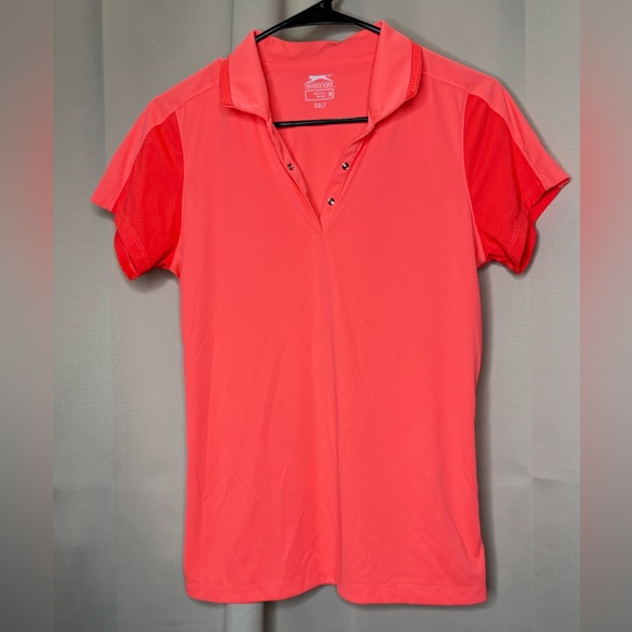 Slazenger Tops - Slazenger Coral Pink Short Sleeve Golf Polo